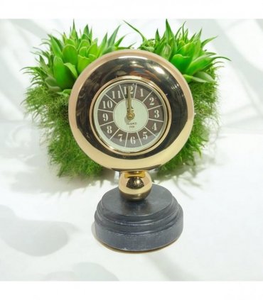 Gold Black Mantel Clock – Elegant Silent Sweep Tabletop Timepiece with Easy-to-Read Dial, Stylish Design, and Durable Build for Living Room, Bedroom, Office, or Home Décor (30CM Mantel Clock)