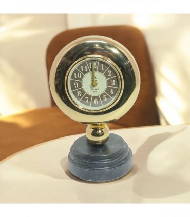 Gold Black Mantel Clock – Elegant Silent Sweep Tabletop Timepiece with Easy-to-Read Dial, Stylish Design, and Durable Build for Living Room, Bedroom, Office, or Home Décor (30CM Mantel Clock)