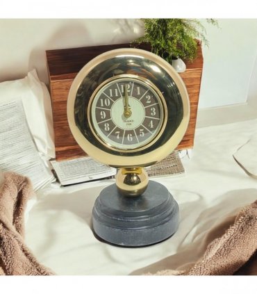 Gold Black Mantel Clock – Elegant Silent Sweep Tabletop Timepiece with Easy-to-Read Dial, Stylish Design, and Durable Build for Living Room, Bedroom, Office, or Home Décor (30CM Mantel Clock)