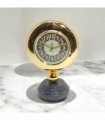 Gold Black Mantel Clock – Elegant Silent Sweep Tabletop Timepiece with Easy-to-Read Dial, Stylish Design, and Durable Build for Living Room, Bedroom, Office, or Home Décor (25 CM Mantel Clock)