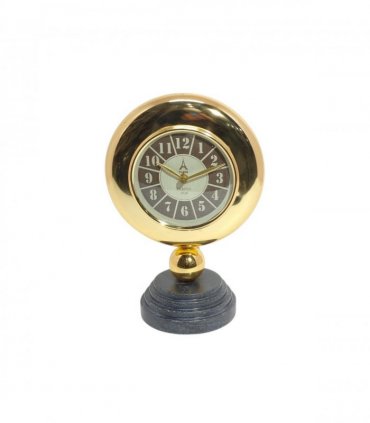 Gold Black Mantel Clock – Elegant Silent Sweep Tabletop Timepiece with Easy-to-Read Dial, Stylish Design, and Durable Build for Living Room, Bedroom, Office, or Home Décor (25 CM Mantel Clock)