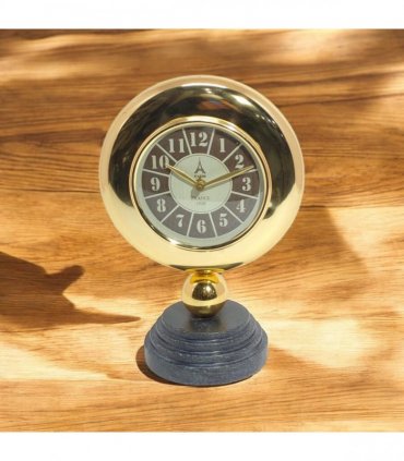 Gold Black Mantel Clock – Elegant Silent Sweep Tabletop Timepiece with Easy-to-Read Dial, Stylish Design, and Durable Build for Living Room, Bedroom, Office, or Home Décor (25 CM Mantel Clock)