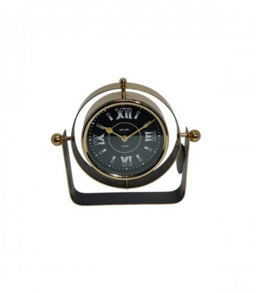 Silent Sweep Black Mantel Clock – Elegant Tabletop Timepiece with Quiet Operation, Sleek Design, and Easy-to-Read Face for Living Room, Bedroom, Office, or Home Décor (22 cm – Roman Numeral Dial)