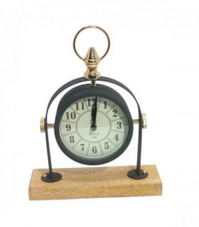 Silent Sweep Black Mantel Clock – Elegant Tabletop Timepiece with Quiet Operation, Sleek Design, and Easy-to-Read Face for Living Room, Bedroom, Office, or Home Décor (23 cm – Arabic Numeral Dial)