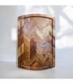 Elegant Metal Tealight Lantern Holder Set of 2 – Art Deco Candle Lanterns with Glass Panels, Decorative Frame, Freestanding or Hanging for Home, Garden, Patio, Indoor & Outdoor Décor (Green)