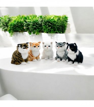 14CM STANDING CATS-6 ASST COLOUR