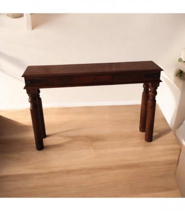 AcaciaHome Durable and Elegant 120CM Wooden Console Table - Spacious Storage and Timeless Design Home Décor with Classic Charm Table for Living Room, Hallway, and Entryway