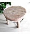 AcaciaHome Durable and Elegant Wooden Round Table - Classic Design, Sturdy Construction, Perfect for Dining, Living Room, or Kitchen Spaces - Adds Warmth and Style to Any Home Décor (Light brown)
