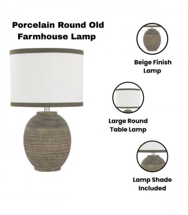 AcaciaHome Traditionally Designed Black and White Bordered Table Lamp with Ceramic Base - Perfect for Bedrooms, Living Rooms, Offices, and Desks - Ideal for Bedside Tables and Side Tables