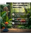 AcaciaHome Modern and Luxurious XL Very Tall Gold Parrot Ornament Sculpture - Elegant Hand-Painted Resin Bird Decorative Figurine for Home, Living Room, Office, or Patio Decor (91cm Pair Parrot)