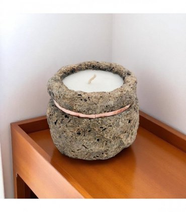 16CM ROUND CANDLE WITH COPPER