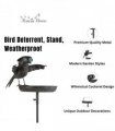 Stylish and Modern Metal Bird Feeder Birdbath Spinner Stake – Decorative Outdoor Art with Rocking Motion, Perfect for Yard, Porch, or Garden and a Great Gift for Bird Lovers (Black, 51" Metal Bird)