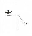 Durable Owl Bird Garden Spinner Metal Stake with Whimsical Spinning Motion - Unique Decorative Outdoor Art for Gardens, Porches, Balconies, Flower Beds, Lawns & Pots