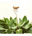 Decorative Metal Bird Garden Feeder Birdbath | Outdoor Stake with Rocking Spinner, Weather-Resistant, Eye-Catching Yard Decor – Unique Gift for Bird Lovers & Gardeners (Floral with Round Shape)