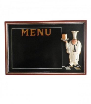 Stylish and Durable Wall-Mounted Chef Chalk Board Memo Menu - Sleek Design & Functional Wooden Frame Blackboard for Kitchen, Bistro & Restaurant Memo Menu Board (40cm x 60cm - Rectangular Design)