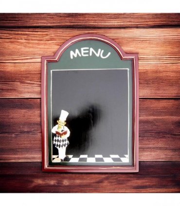 Stylish and Durable Wall-Mounted Chef Chalk Board Memo Menu - Sleek Design & Functional Wooden Frame Blackboard for Kitchen, Bistro & Restaurant Memo Menu Board (60cm x 40cm - Square Green Design)