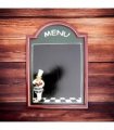 Stylish and Durable Wall-Mounted Chef Chalk Board Memo Menu - Sleek Design & Functional Wooden Frame Blackboard for Kitchen, Bistro & Restaurant Memo Menu Board (60cm x 40cm - Square Green Design)