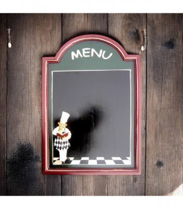 Stylish and Durable Wall-Mounted Chef Chalk Board Memo Menu - Sleek Design & Functional Wooden Frame Blackboard for Kitchen, Bistro & Restaurant Memo Menu Board (60cm x 40cm - Square Green Design)