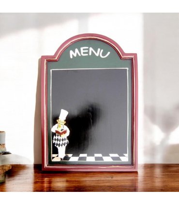 Stylish and Durable Wall-Mounted Chef Chalk Board Memo Menu - Sleek Design & Functional Wooden Frame Blackboard for Kitchen, Bistro & Restaurant Memo Menu Board (60cm x 40cm - Square Green Design)