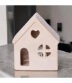 Modern Ceramic Tea Light Holder – House-Shaped Pottery from Porch Village Collection, Free-Standing with Painted Finish, Stylish Indoor Décor, Gift-Ready, Tea Light Excluded (17cm Candle Holder)