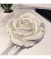 Flower on a Base Garden Ornament Resin Art Sculpture Figurine Stone Look 15cm