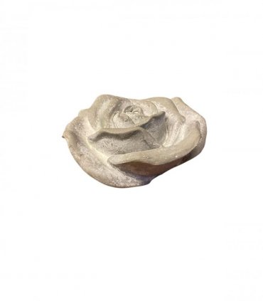 Flower on a Base Garden Ornament Resin Art Sculpture Figurine Stone Look 15cm