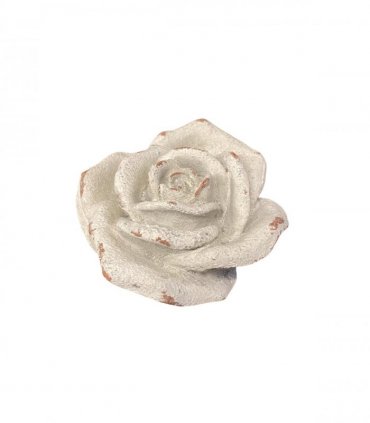 Flower on a Base Garden Ornament Resin Art Sculpture Figurine Stone Look 18cm