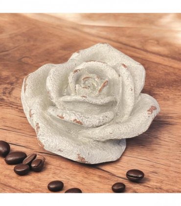 Flower on a Base Garden Ornament Resin Art Sculpture Figurine Stone Look 18cm