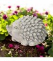Durable Stone-Look Hedgehog Garden Sculpture – Cement Animal Ornament, Frostproof & Weather-Resistant, Perfect Indoor & Outdoor Décor for Lawn, Patio, Porch, Balcony (21cm Cream Hedgehog Statue)