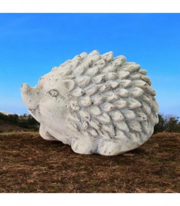 Durable Stone-Look Hedgehog Garden Sculpture – Cement Animal Ornament, Frostproof & Weather-Resistant, Perfect Indoor & Outdoor Décor for Lawn, Patio, Porch, Balcony (21cm Cream Hedgehog Statue)