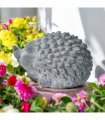 Durable Stone-Look Hedgehog Garden Sculpture – Cement Animal Ornament, Frostproof & Weather-Resistant, Perfect Indoor & Outdoor Décor for Lawn, Patio, Porch, Balcony (21cm Grey Hedgehog Statue)