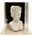 Stylish Roman Lady Bust Sculpture – Stone-Look Cement Statue with Patina Finish, Frost-Resistant & Weatherproof Decorative Ornament for Home, Porch, Balcony & Garden (38cm Cream Lady Bust Statue)