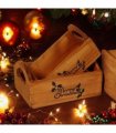 Durable & Stackable Vintage Brown Merry Xmas Storage Crate with Compartments Set of 2 – Stylish Display Containers for Home Organization, Garden-Themed, and Home Decor (Merry Christmas Design)