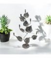 Flower Shaped Candelabra 77cm Candle Holder – Elegant Floral Design Silver Metal Home Decor Centrepiece, Decorative Sculpture for Living Room, Bedroom or Office