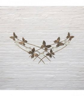 Elegant & Sophisticated Gold Butterfly Wall-Mounted Candle Holder – Luxurious Metal Art Deco Sconce with Intricate Wings Design for Home, Living Room, or Bedroom Wall Décor & Gift (79CM)