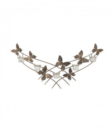 Elegant & Sophisticated Gold Butterfly Wall-Mounted Candle Holder – Luxurious Metal Art Deco Sconce with Intricate Wings Design for Home, Living Room, or Bedroom Wall Décor & Gift (79CM)