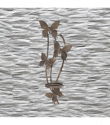 Elegant & Sophisticated Gold Butterfly Wall-Mounted Candle Holder – Luxurious Metal Art Deco Sconce with Intricate Wings Design for Home, Living Room, or Bedroom Wall Décor & Gift (50CM)