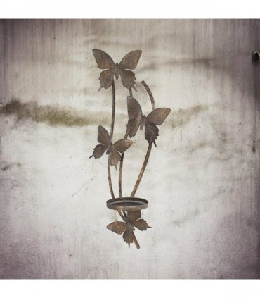 Elegant & Sophisticated Gold Butterfly Wall-Mounted Candle Holder – Luxurious Metal Art Deco Sconce with Intricate Wings Design for Home, Living Room, or Bedroom Wall Décor & Gift (50CM)