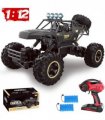 4DRC 1:12 Rock Crawler Rechargeable Off Road Truck 4WD , Metal Shell LED Headlights RC Remote Control Off Road Car Truck,Logistics is randomly sent by UPS/USPS/FEDEX/Amazon Logistics/EVRI