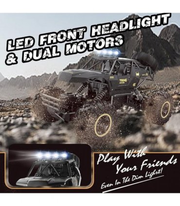 4DRC 1:12 Rock Crawler Rechargeable Off Road Truck 4WD , Metal Shell LED Headlights RC Remote Control Off Road Car Truck,Logistics is randomly sent by UPS/USPS/FEDEX/Amazon Logistics/EVRI