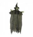 Outsunny Voice Activated Halloween Animatronics Hanging Witch, Green