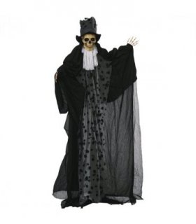 Outsunny 189cm Animated Prop Ghost Bridegroom, Indoor Halloween Decorations
