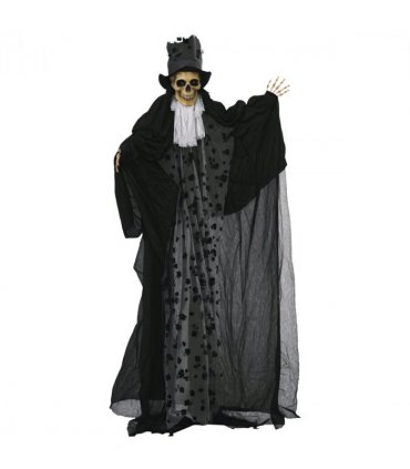 Outsunny 189cm Animated Prop Ghost Bridegroom, Indoor Halloween Decorations