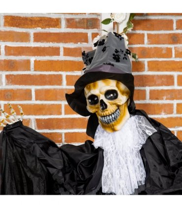 Outsunny 189cm Animated Prop Ghost Bridegroom, Indoor Halloween Decorations