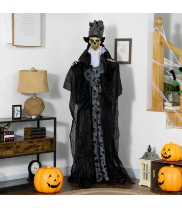 Outsunny 189cm Animated Prop Ghost Bridegroom, Indoor Halloween Decorations