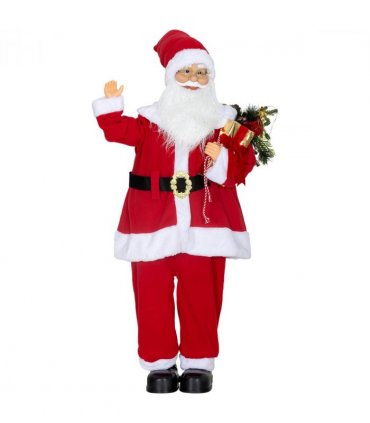 HOMCOM Life Size Animated Santa Claus with Sound Activated for Party