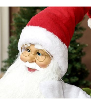 HOMCOM Life Size Animated Santa Claus with Sound Activated for Party