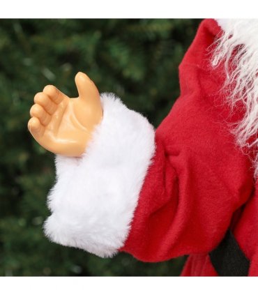 HOMCOM Life Size Animated Santa Claus with Sound Activated for Party
