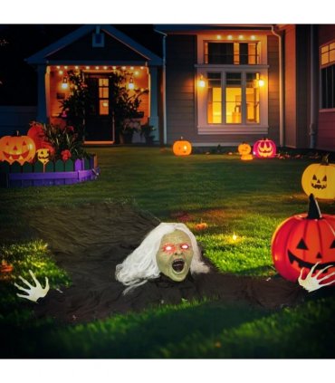 Outsunny 183 cm Life Size Scary Halloween Decorations, Battery Operated