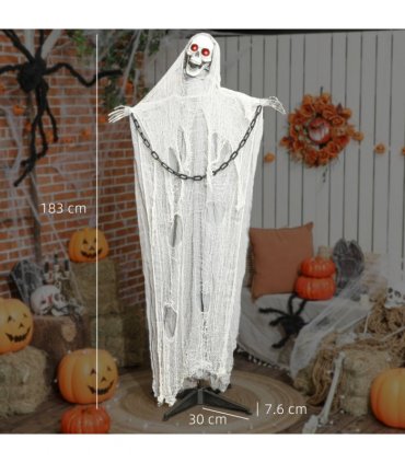 Outsunny 183 cm Life Size Scary Halloween Decorations, Battery Operated